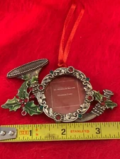 Photo Christmas Tree Ornament Photo Frame, Bejeweled- New!