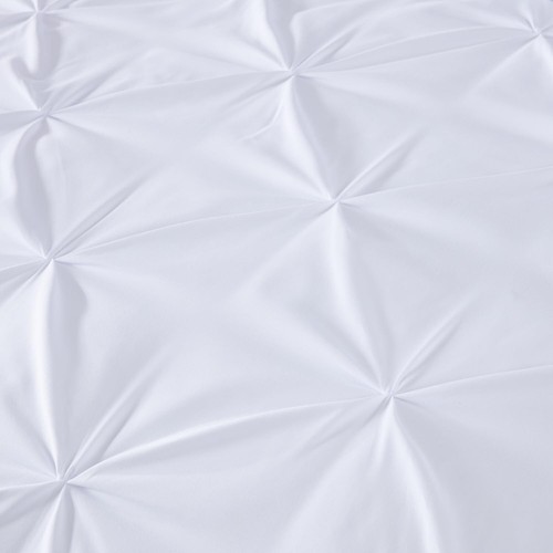 Chezmoi Collection Berlin White Pinch Pleat Twin Comforter Set, 2-Piece (Comf... - Picture 6 of 9