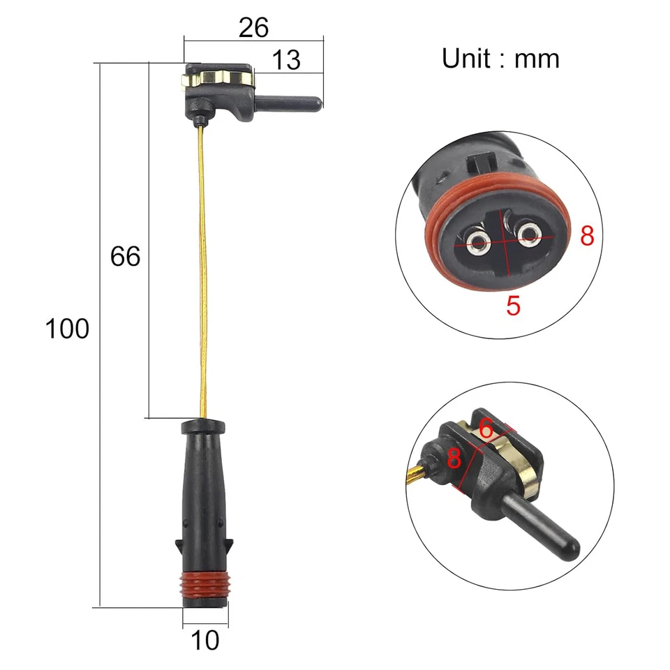 4x Front Rear Brake Pad Wear Sensors for Mercedes-Benz C230 C240 C300 C320 C350 - Image 3 of 4