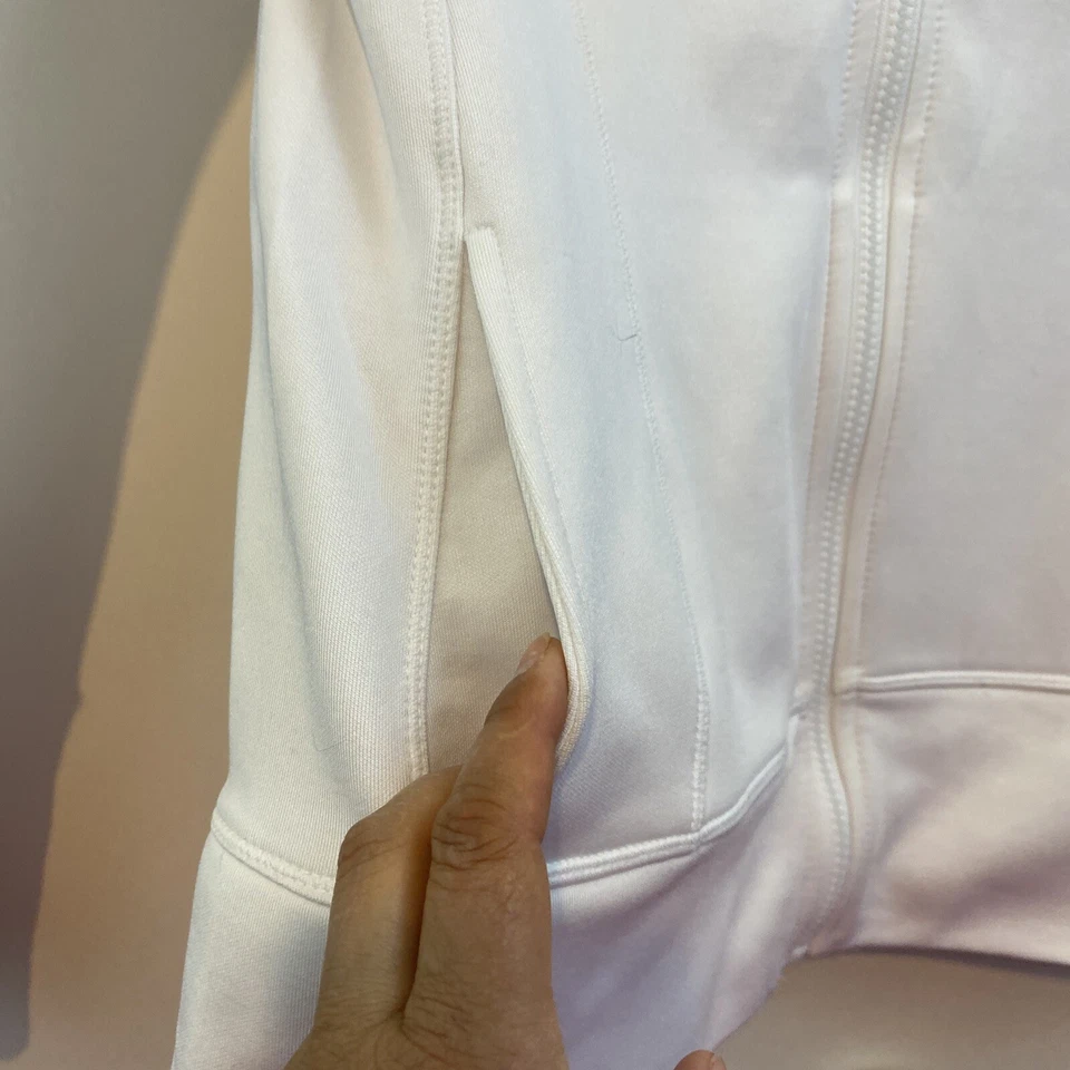 Женская куртка 90 Degrees By Reflex белая сетчатая панель на молнии с логотипом размер L - Изображение 3 из 4