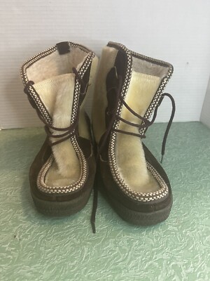 Ski- Lounger Vintage 60s 70s Italian Made Womens Ski Boots, size 39/8