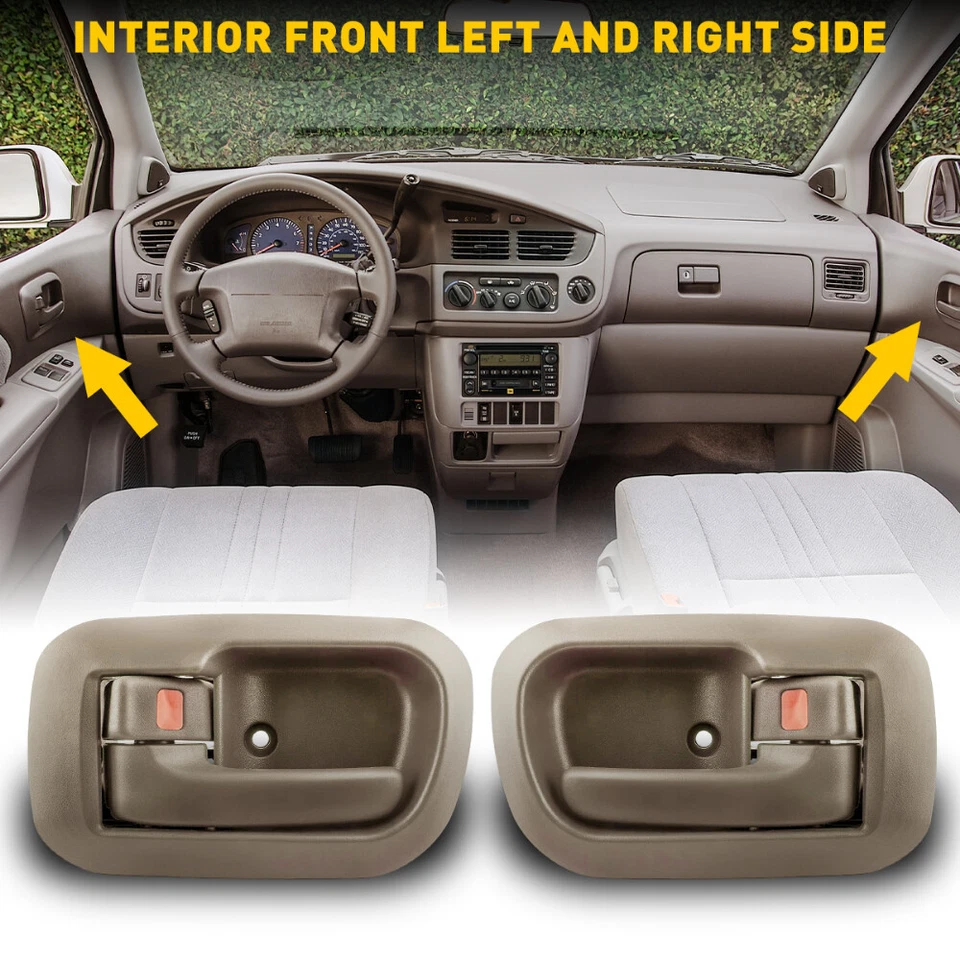For 1998-2003 Toyota Sienna Interior Inner Door Handle Driver Passenger Set 2Pcs - Imagem 3 de 4