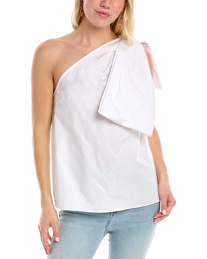 Pearl By Lela Rose Poplin Bow Top Women s eBay