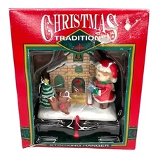 Vtg Matrix Christmas Traditions Stocking Hanger Hook Church Caroler Boxed Preown
