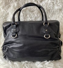 Furla Black Leather Large Satchel Bag handbag