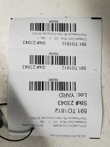 2008-2016, Toyota Tacoma, Chassis ECM, Part Number: 89769-04010 - Image 4 of 4