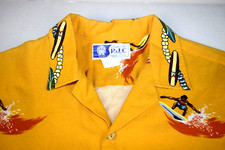 Vintage Hawaiian Shirt Size M 70s RJC Surf Wagon Surfers Scene Cobain Special