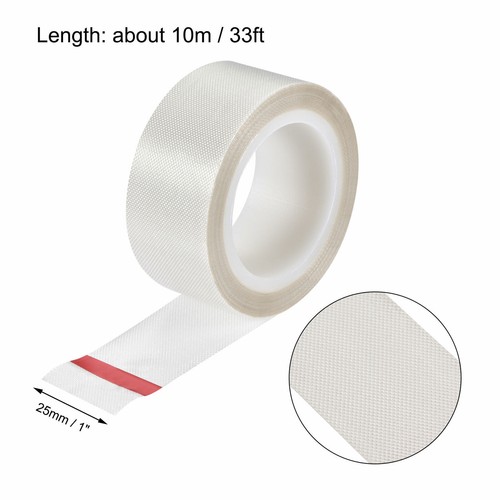 Heat Resistant Tape High Temperature Adhesive Tape 25mm Width 10m Length White - Picture 2 of 3