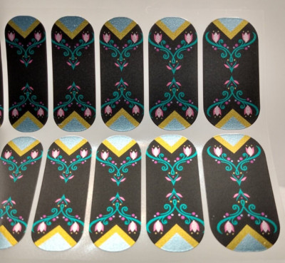 Jamberry Nail Wrap Anna Frozen ''Nordic Blossoms'' Disney Full Sheet