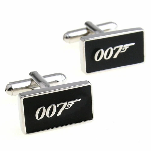 007 James Bond Cuff links Luxury Novelty Shirt Cufflinks Father Day Gift Box