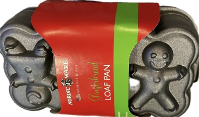 Nordic Ware Gingerbread Loaf Pan Cake Bread Mold Cast Aluminum USA