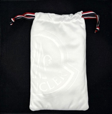 Authentic Moncler  White Fabric Eyeglasses Case - Large