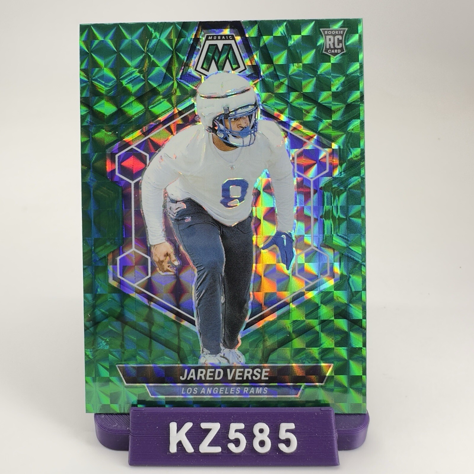 2024 Panini Mosaic - Rookies Jared Verse #319 Green Mosaic Prizm (RC)