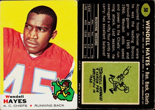 Wendell Hayes #58 1969 Topps card