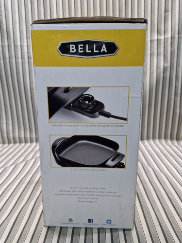 BELLA Elektrische Pfanne Bratpfanne 12"x12" Antihaft Kupfer mit Glasdeckel - Bild 4 von 11