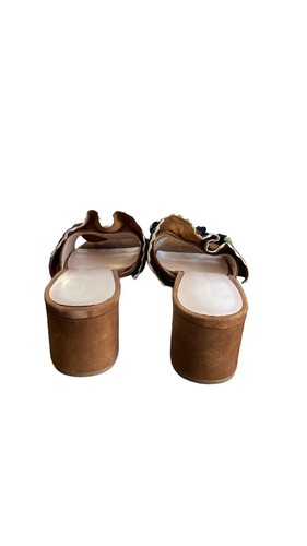 Loeffler Randall Vera Ric Rac Ruffle Trim Slide Heel Sandal Size 7 - Picture 5 of 8