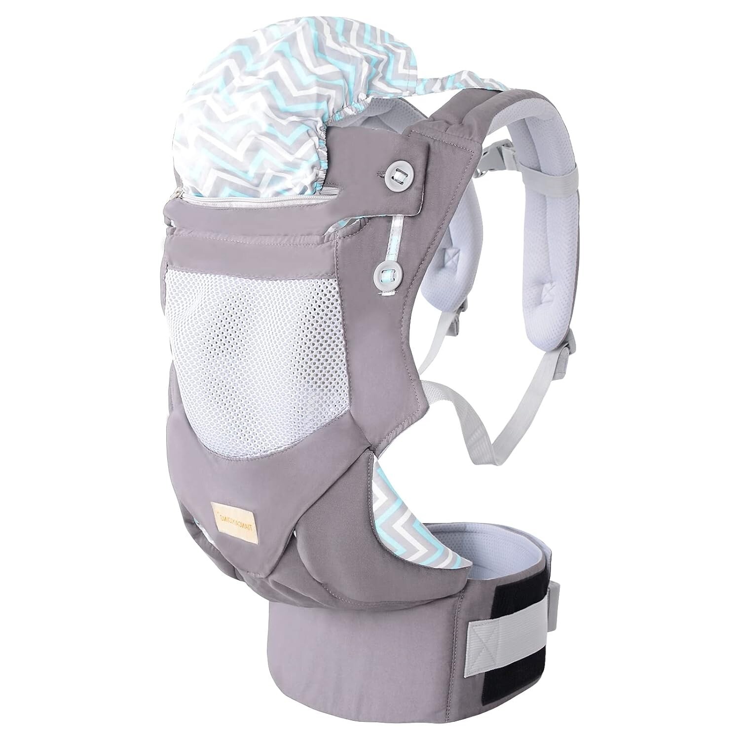 Tiancaiyiding Baby Soft Carrier Grey 0-36 Months Front & Back
