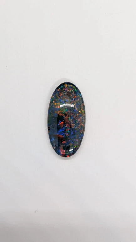 18mm x 9mm Opal Triplet – Bright Play-of-Colour – Oval Cabochon - Image 2 of 2