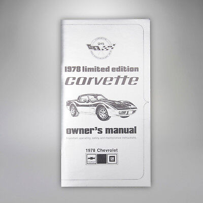 1978 Corvette C3 Pace Car NOS Vintage Original Owner/'s Manual