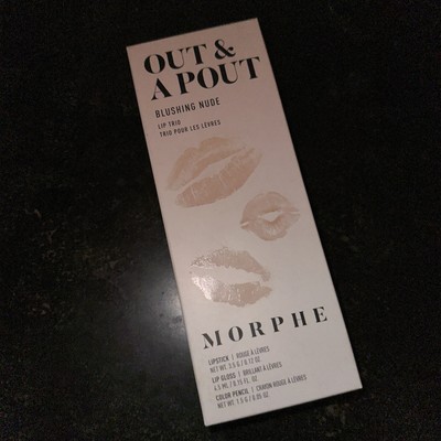 Morphe -Out & A Pout - ''BLUSHING NUDE'' - Lip Trio- Lipstick, Pencil & Lip Gloss