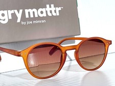 Gry Matter DESIGNER SUN READERS Matte Amber Round CREATIVE Bifocal Sunglass