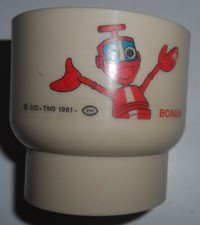 GOBELET NONO LE PETIT ROBOT ULYSSE 31 BONUX 1981 FR3 COLLECTOR EN PLASTIQUE NEUF