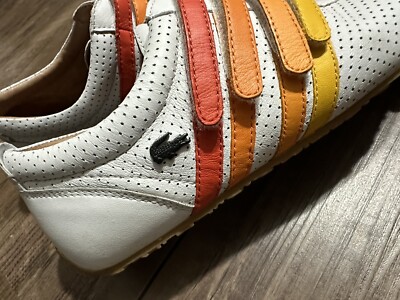 Lacoste Mystere Punched Sneakers Rainbow Straps Leather Womens