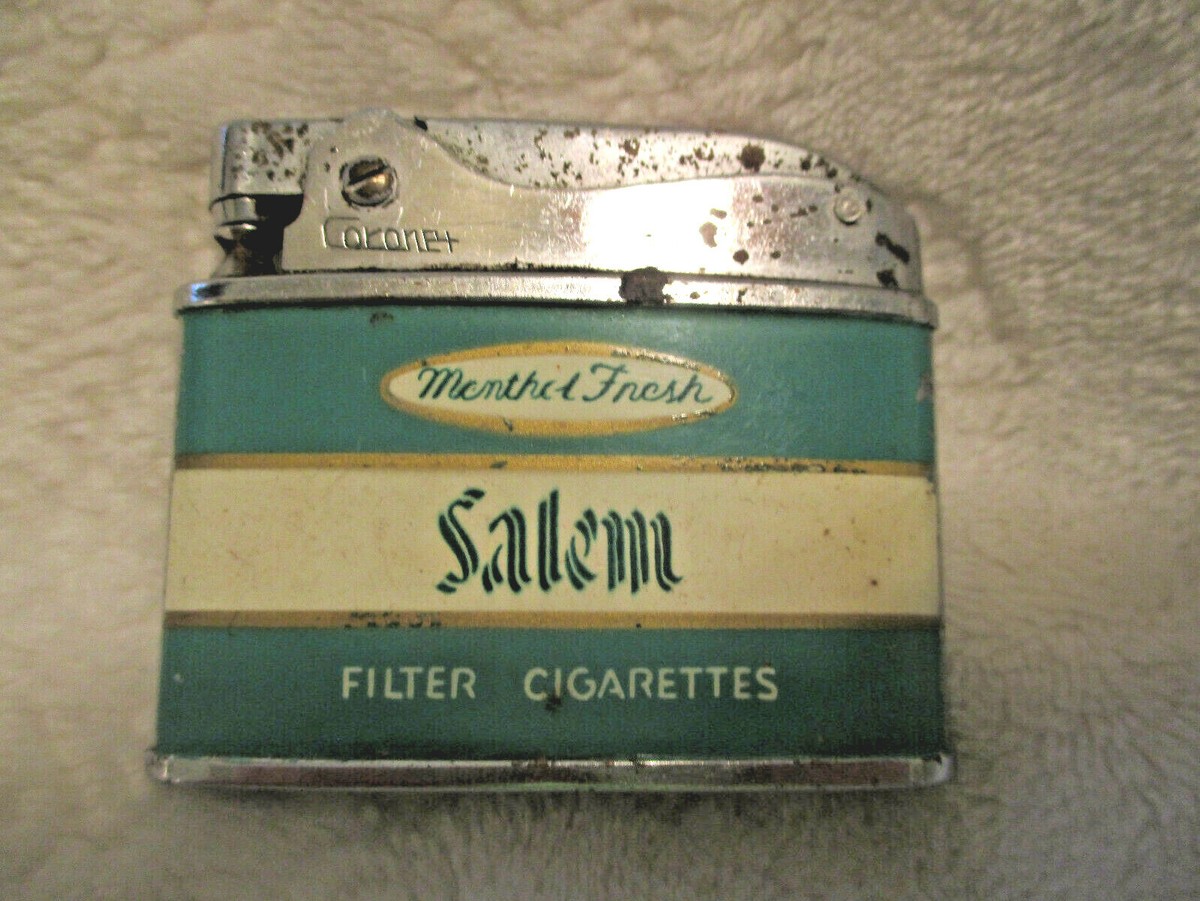 Vintage~Old CORONET~Cigarette Lighter~SALEM MENTHOL FRESH CIGARETTES~1950's 