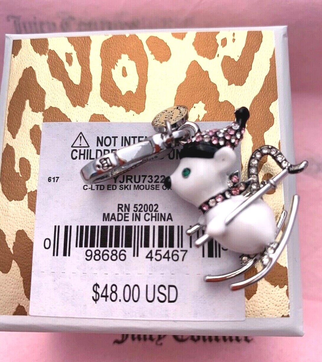 NWT Juicy Couture Charms Rare Tagged Box Cookie Jar Robin Castle