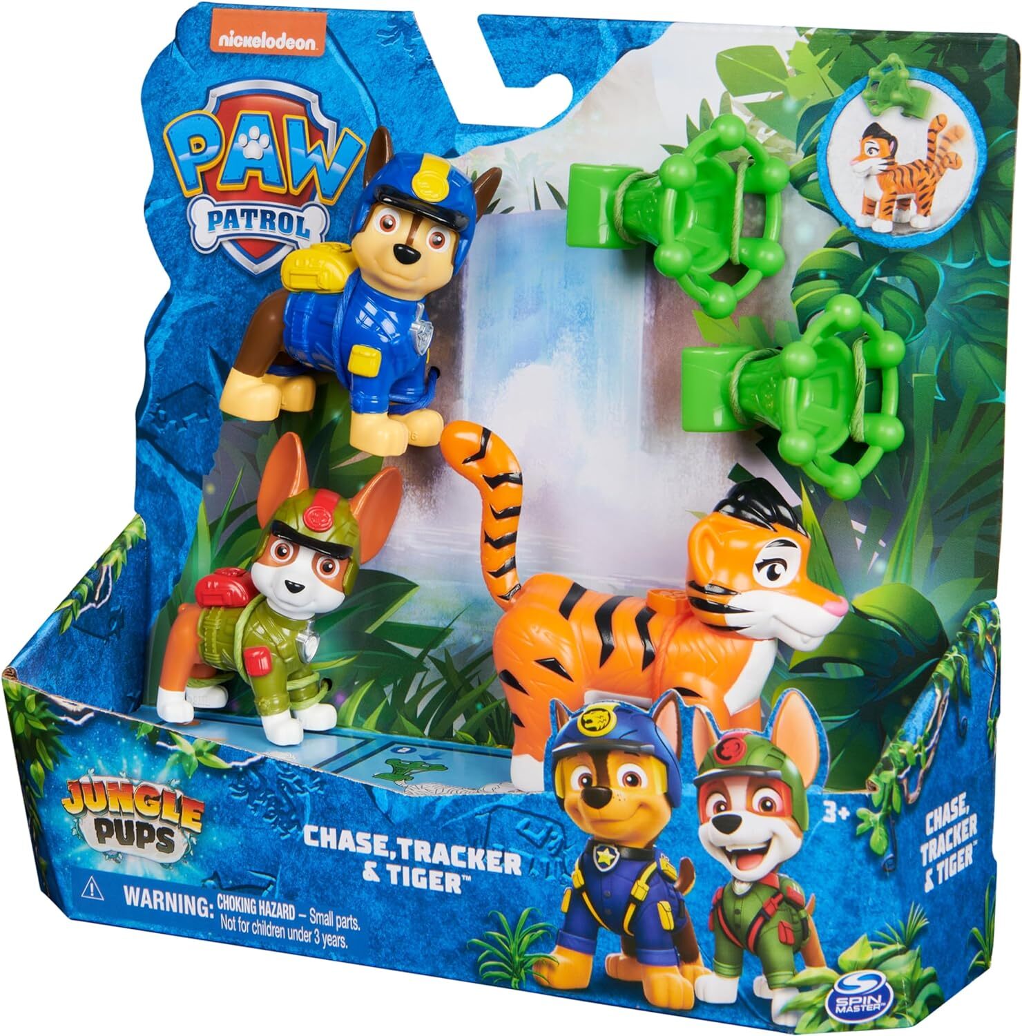 Paw Patrol Jungle Pups - Chase, Tracker & Tiger Figures