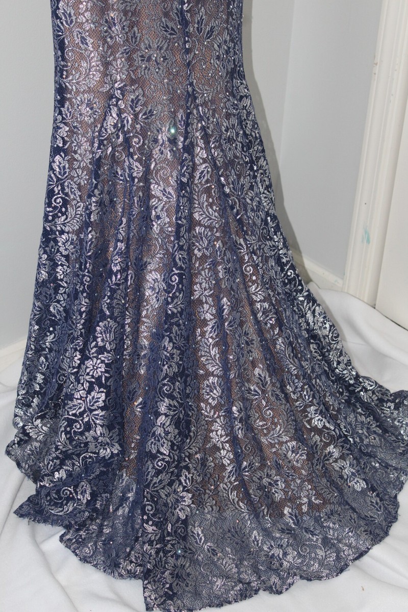 limited-edition silk evening dress Jovani 43122 Long Prom Dress Purple / 0
