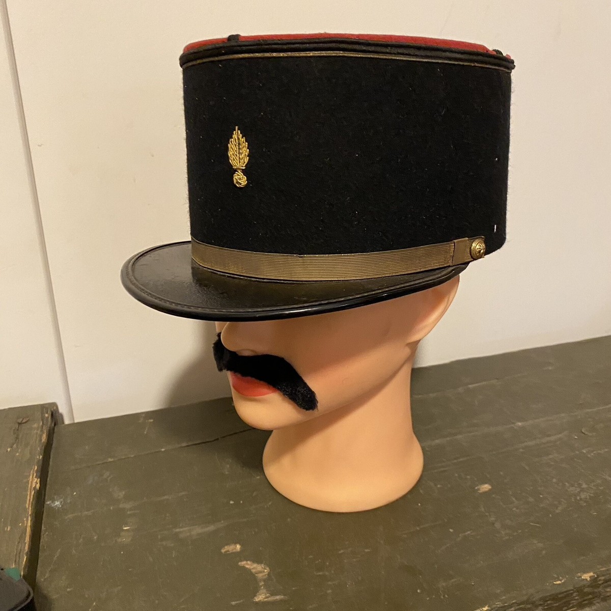 Vintage French Gendarme Hat, Army Uniform Cap Hat, Military  display picture 3
