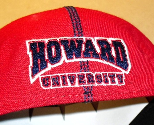 Howard University Bison Vintage 90s Mens Red Fitted hat sz 7 1/4 New Ncaa - Picture 5 of 5
