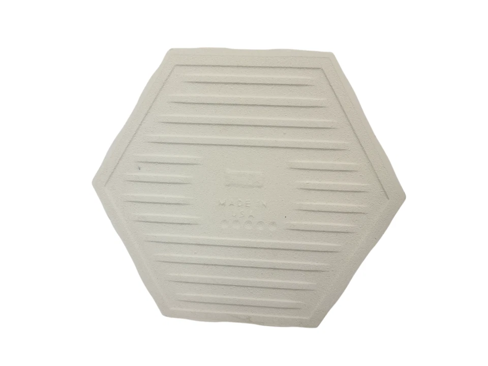 Azulejo de cerámica blanco roto hexagonal FT metro vintage mediados de siglo moderno cristalino Foto 3 de 4