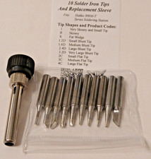 Solder Iron Tips for Hakko 900M-T, 10 x Soldering Tips, 1x Soldering Iron Barrel