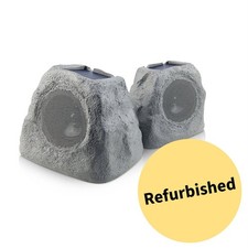 Refurbed iHRK-500LTMS-PR Outdoor Solar Rock LED Speakers Bluetooth Pair