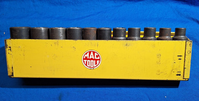 Mac Tools VDP 11pc METRIC 1/2'' dr DEEP 6pt impact socket set 24mm-10mm  W/ Tray