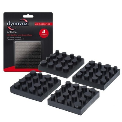 Dynavox Antivibe-Füße für Geräte und Lautsprecher, Boxenfüße, Füsse 40 x 40 mm