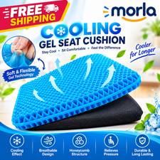 Universal Cooling Gel Car Seat Cushion - Breathable Honeycomb Pad with Ergonomic