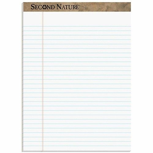 Tops Sec. Nature Recy Legal Ruled White Legal Pads - 50 Sheet - 15 Lb - - Picture 2 of 7