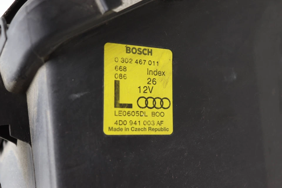 1997-1999 AUDI A8 QUATTRO - левая галогенная фара / фара 4D0941003AF - Изображение 3 из 4