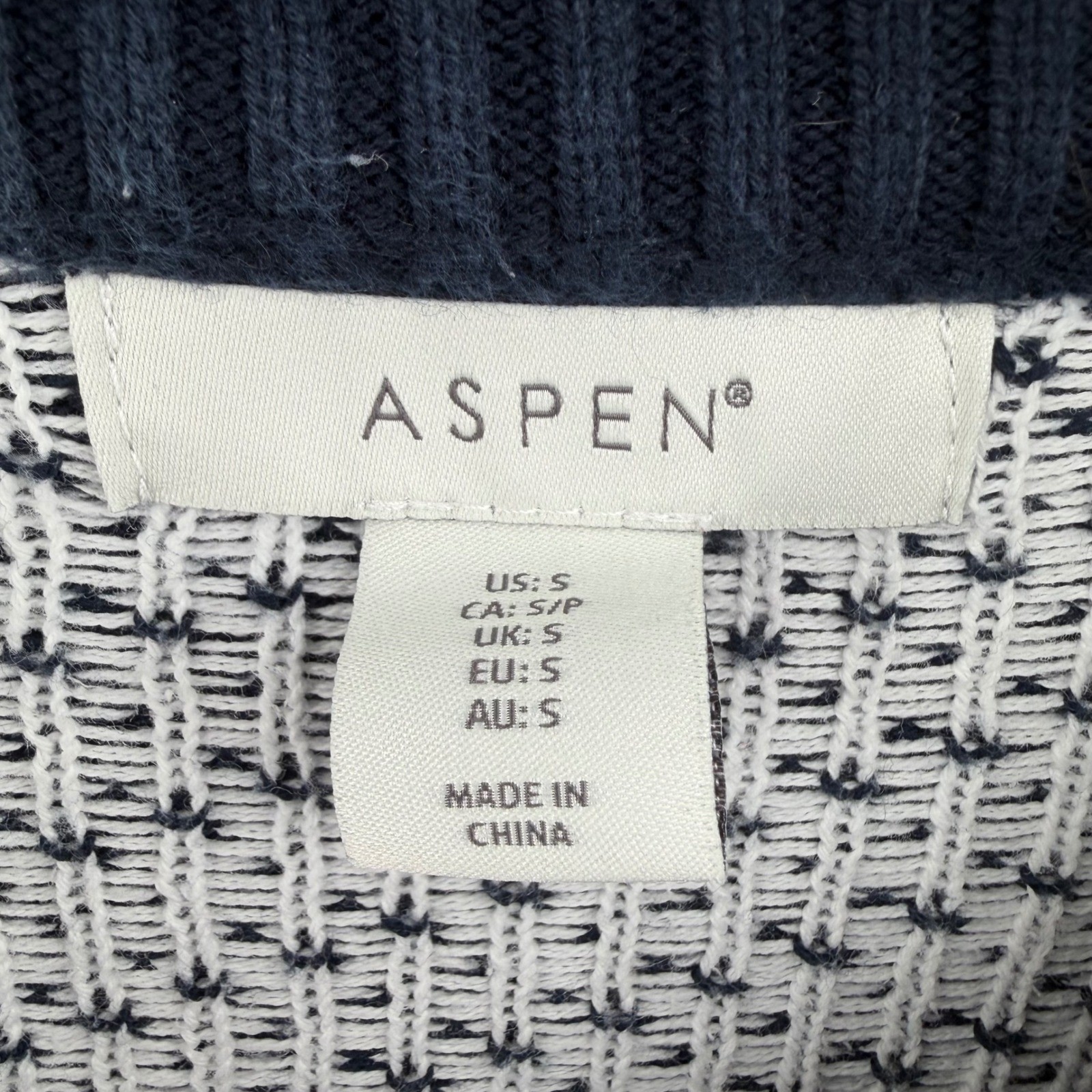 Aspen Sweater Men Small Navy Fair Isle Polar Bear Nordic Holiday ...