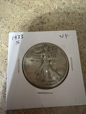 1933-S 50c Walking Liberty Half Dollar VF 40 90% Silver