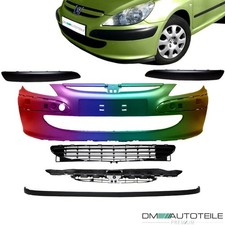 Peugeot 307 Stoßstange vorne LACKIERT ohne SRA 01-05 + Gitter + Grill + Leisten