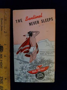 Rare Antique Red Jacket Water Services Advertising Brochure With Native American