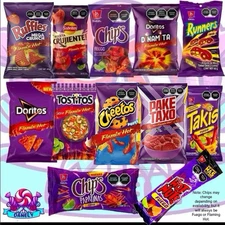 Sabritas Barcel Leo Bokados Fuego Variety Pack 12pc Spicy Crunchy Chips Snack