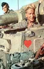 WW2 Picture Photo German Soldiers in Tiger Tank Afrika Korps expeditionary 9562