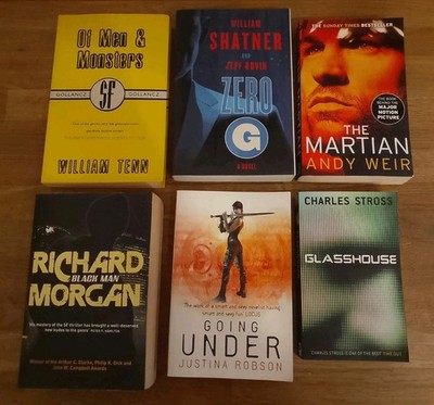 BOOK - Bundle Of X6 Mixed Science-Fiction Sci-fi Novels Paperbacks Lot #1 