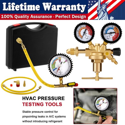 #ad 53010 Automotive HVAC Pressure Tester Kit with Nitrogen Regulator amp;Charging Hose $89.99