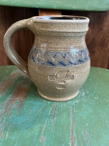 Red Wing Pottery 2013 Stoneware Brown Mug With Blue
